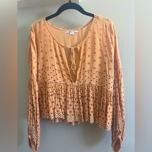 NWT O’Neill Cropped Peasant Top